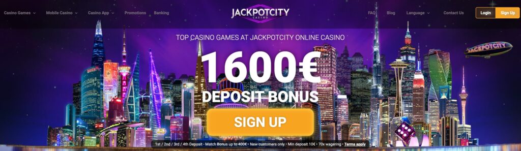 JackpotCity Welcome Bonus