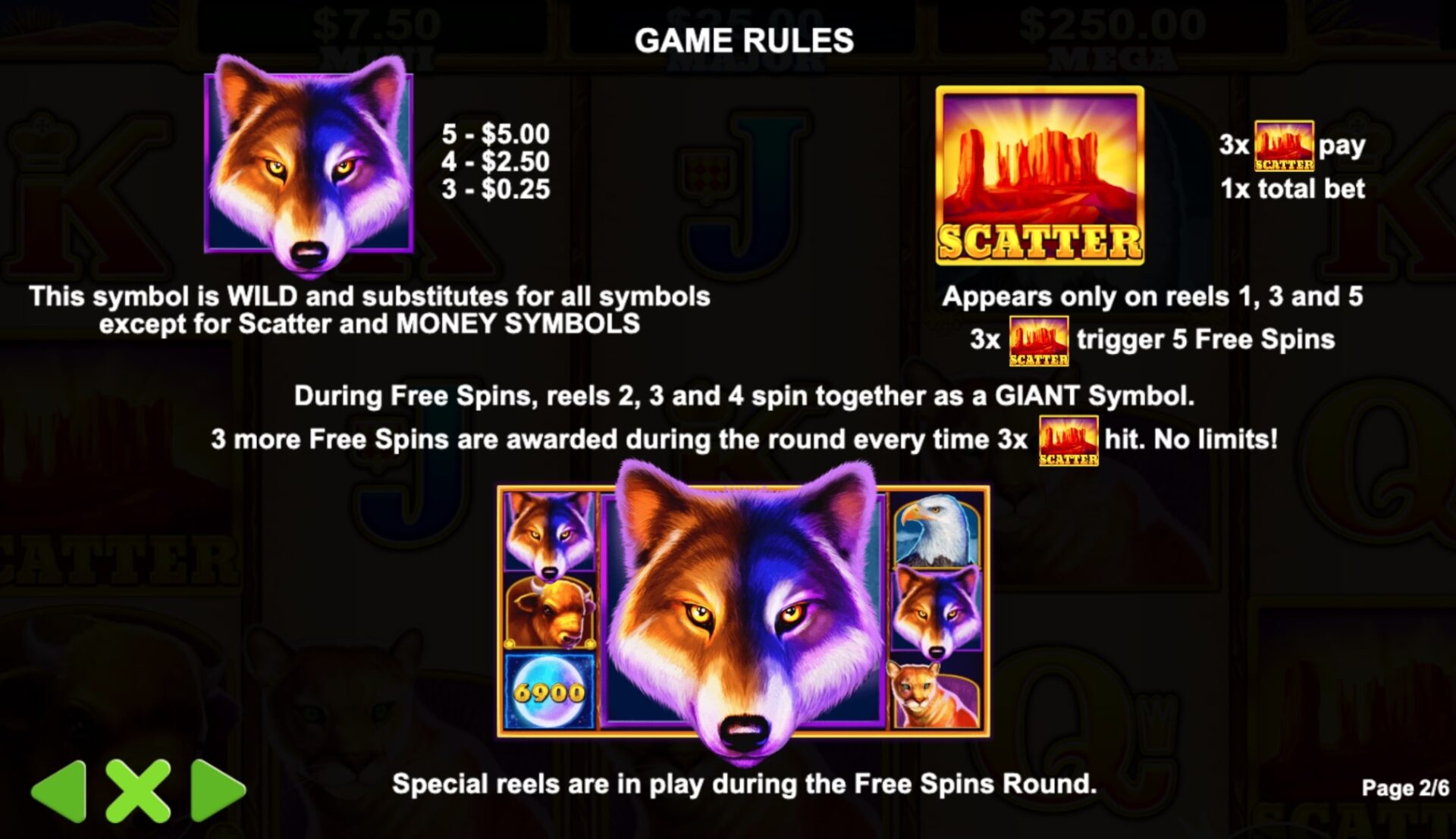 Play wild wolf slot game for free