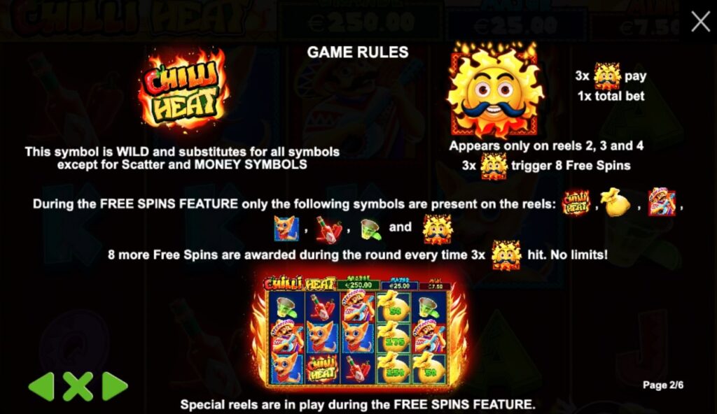 Chilli Heat Bonus Rounds & Free Spins