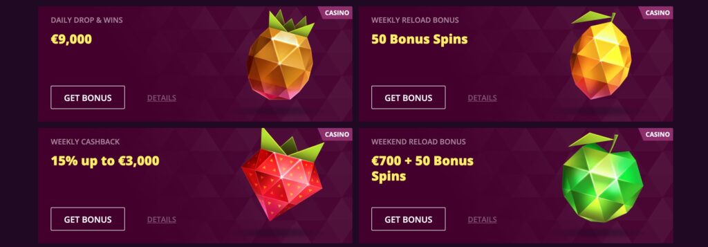 Malina Casino Bonuses